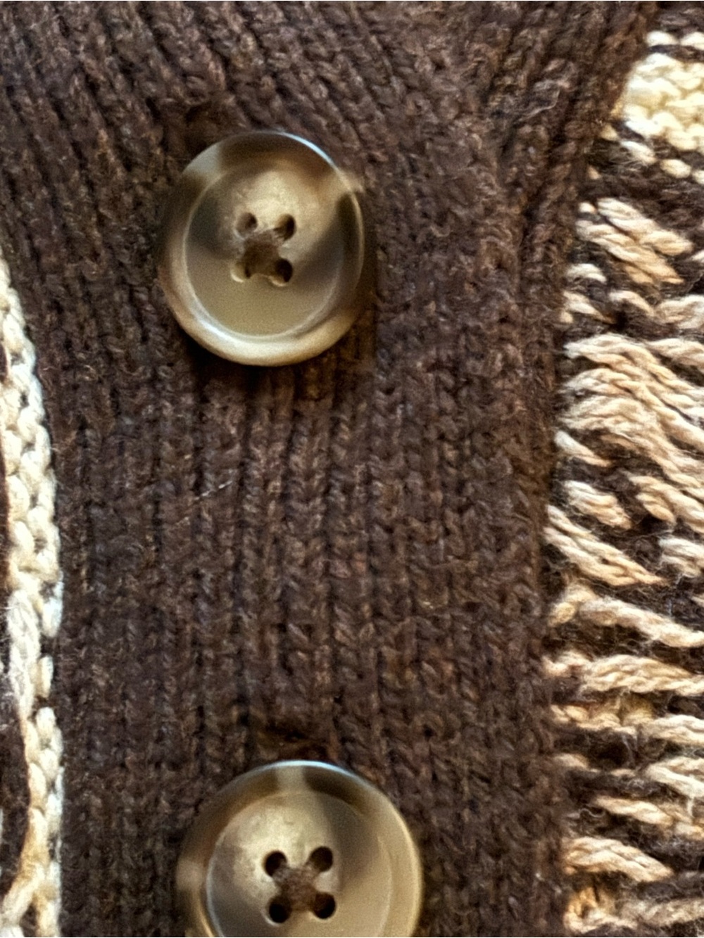 Pilcro Brown Patchwork Multi-Pattern Cardigan Slouchy Oversized - XS - Picture 6 of 10